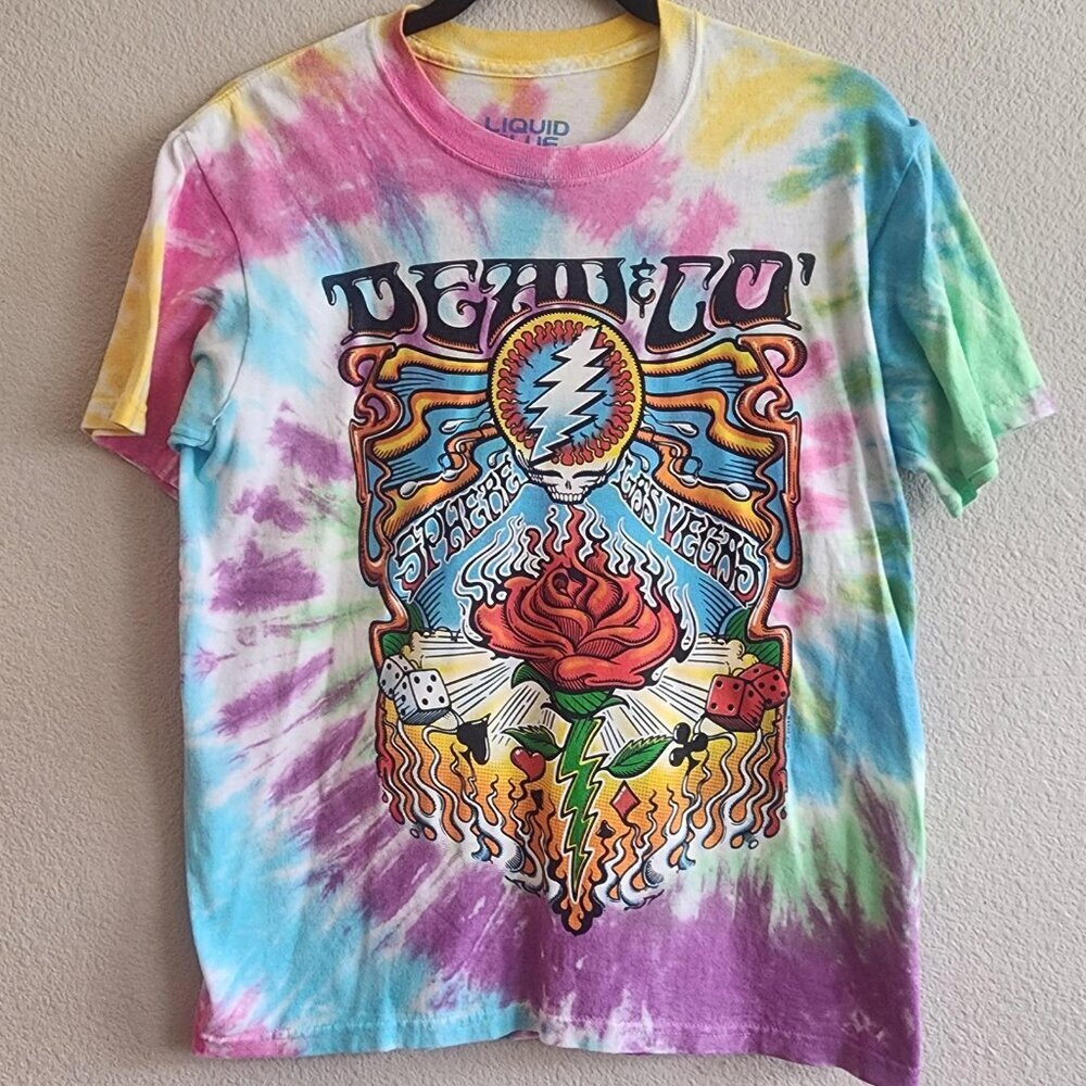 Dead & Company Shirt Mens Small Tie Dye Sphere Las Vegas 2024 Concert Band Tee